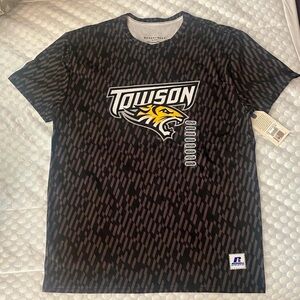 Russell Athletic Performance Tech shirt Towson University Black NWT Men's